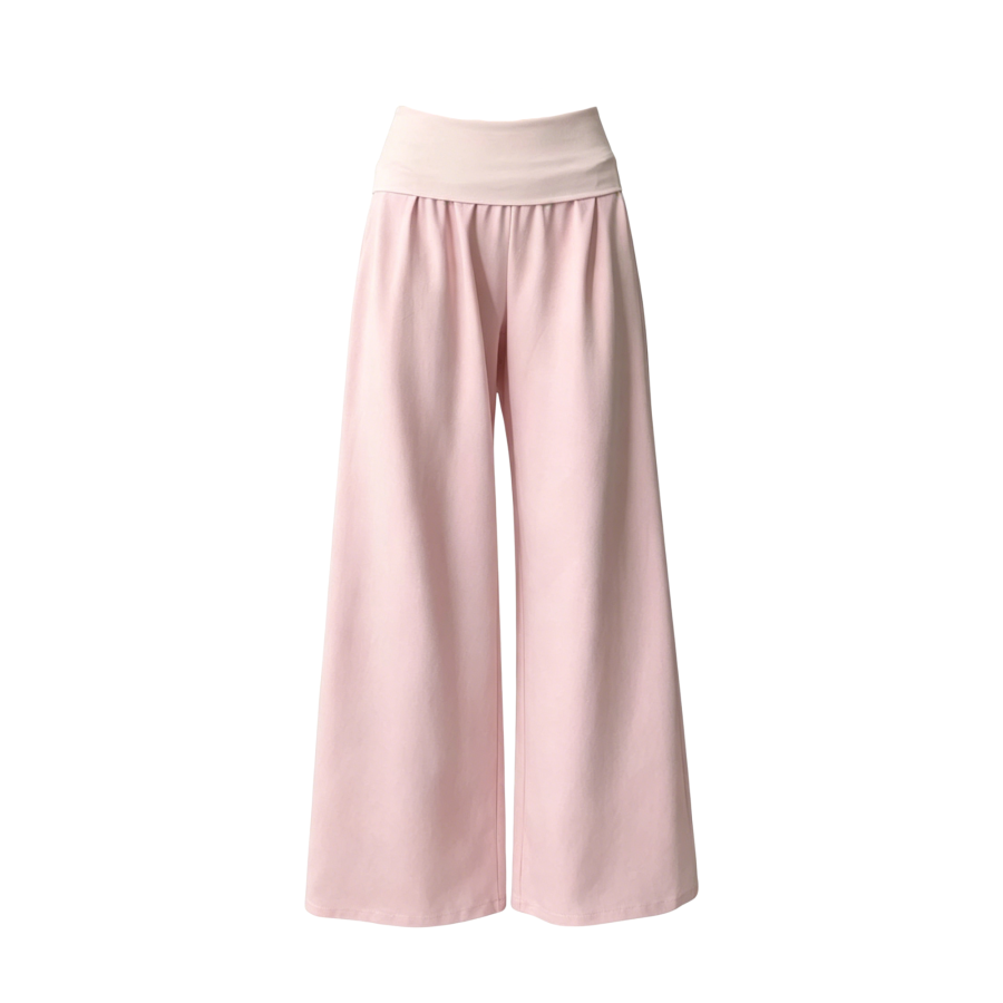 FINDSME GAGA Casual Pants Women's Pink Regular Thin Wide Leg Pants