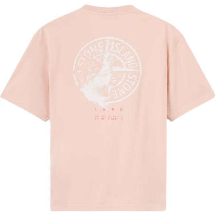 STONE ISLAND T Shirts Men's Vintage Rose Crew Neck