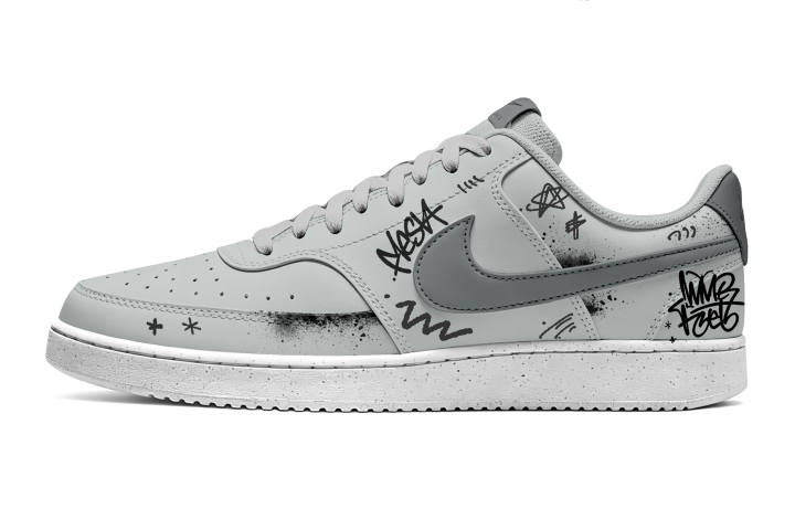 Nike Nike Court Vision Skateboard Shoes Men's Low Top Gray/Black