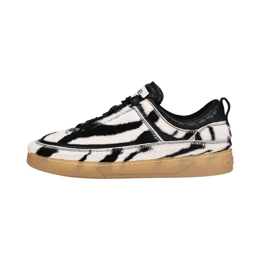 CHANEL Skateboard Shoes Women's Low Top White & Black