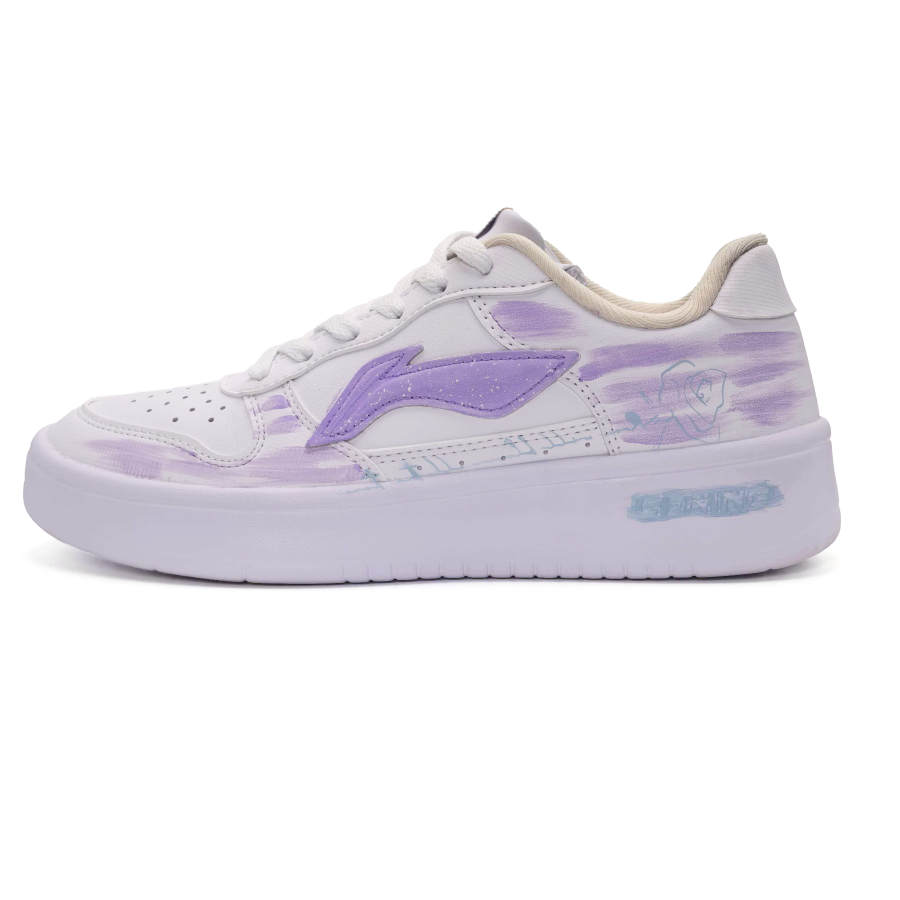 Li-Ning Li Ning Floating Boat Skateboard Shoes Women's Low Top White Purple Gradient Blended Colorway