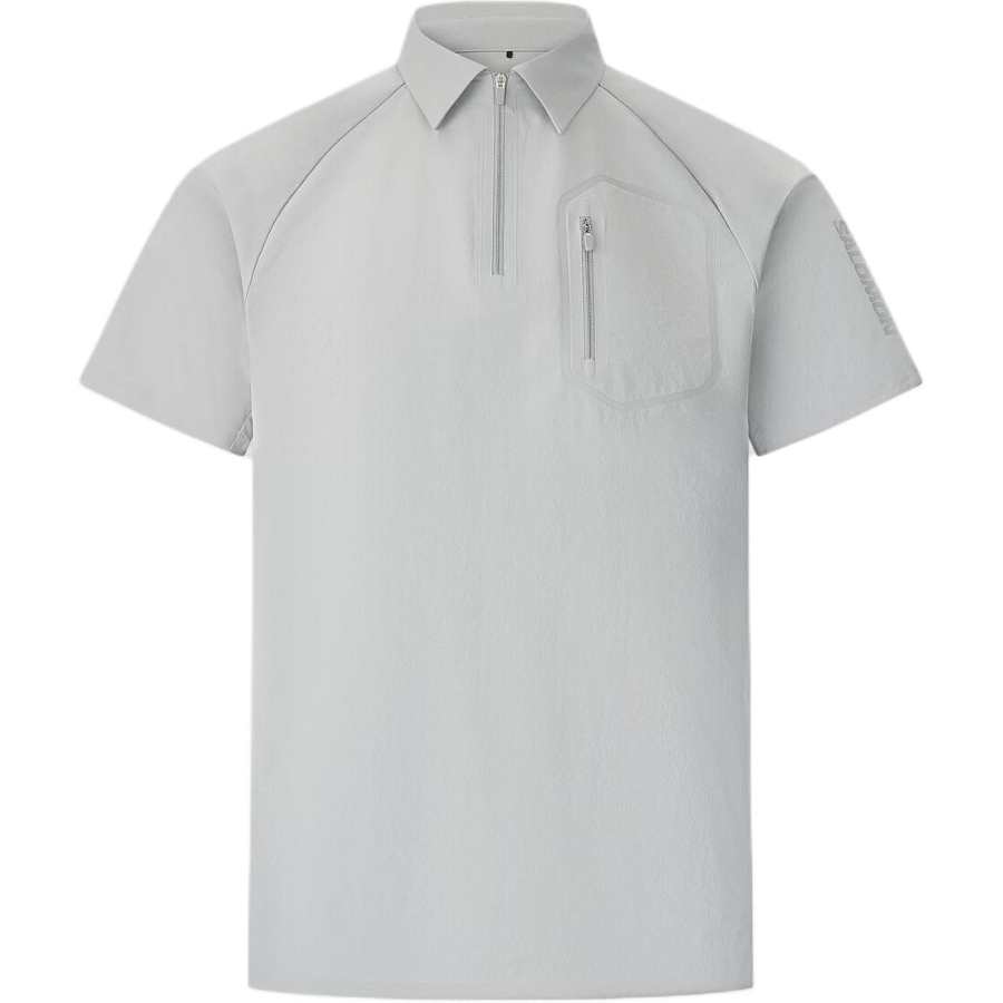 SALOMON Polo Shirts Men's Ultimate Gray Lapel Moderate Other