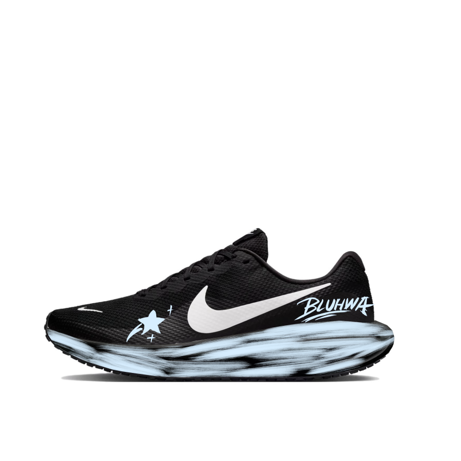 Nike Nike REVOLUTION 8 Running Shoes Men's Low Top Black White Gray Graffiti Colorway