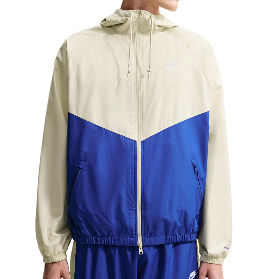 Nike Nike WINDRUNNER Jackets Men's Light Khaki/Vintage Royal Blue/White Hooded Non Detachable Moderate