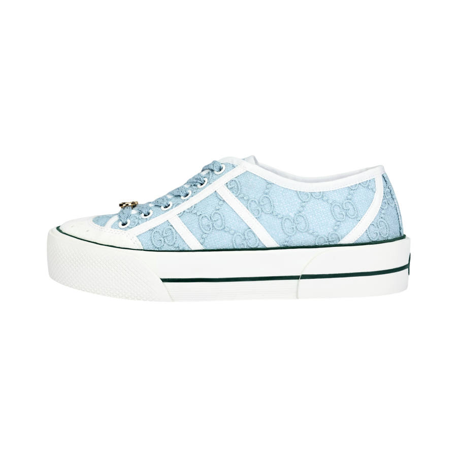 GUCCI Low top Canvas Shoes Women's Blue