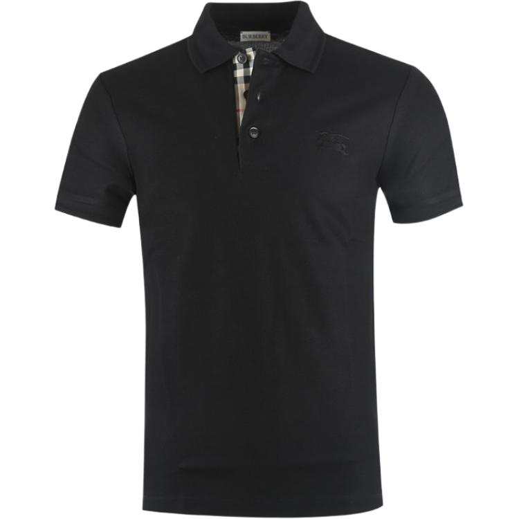 Burberry Polo Shirts Men's Black Polo Collar Moderate Straight Fit