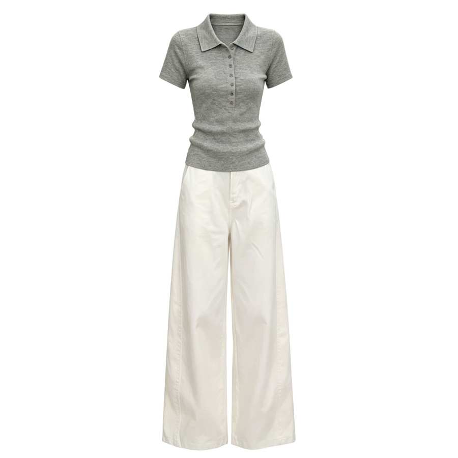 Sugarfunk Sugarfunk Casual Suits Women's Polo Collar Thin