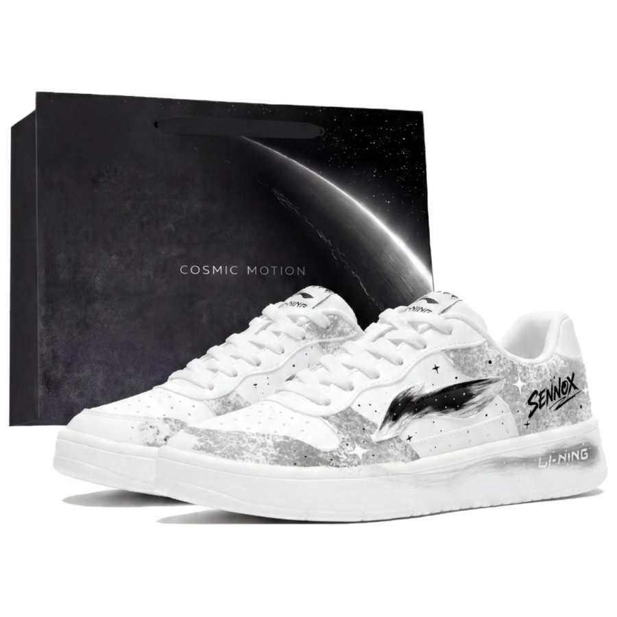 Li-Ning Li Ning Floating Boat Synthetic Leather Slip Resistant, Abrasion Resistant, Lightweight Low top Skateboard Shoes Men's
