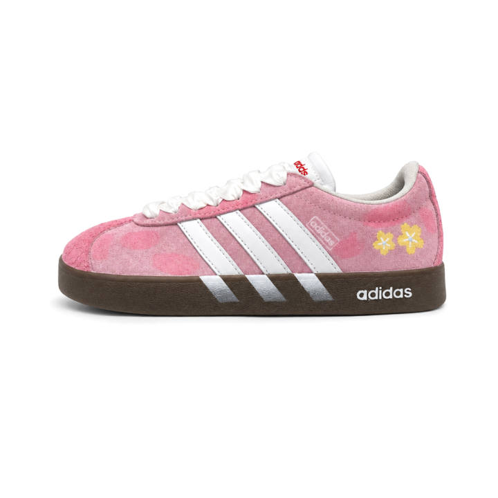 Adidas Adidas Vl Court Classic German Army Trainers Unisex Low Top Pink