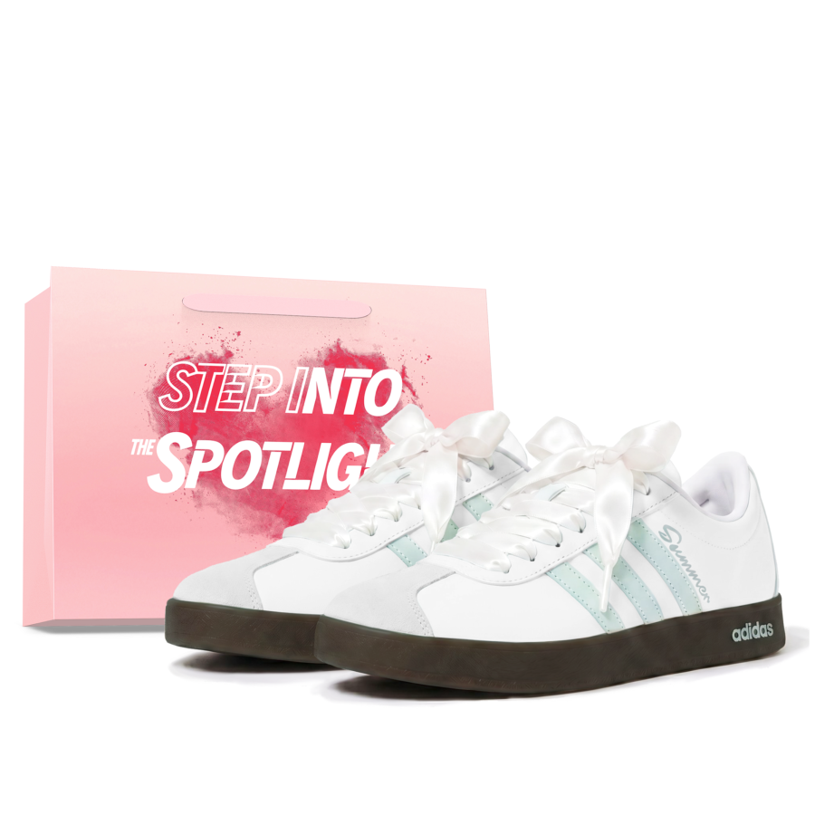 Adidas Adidas Vl Court Classic Skateboard Shoes Unisex Low Top White Green