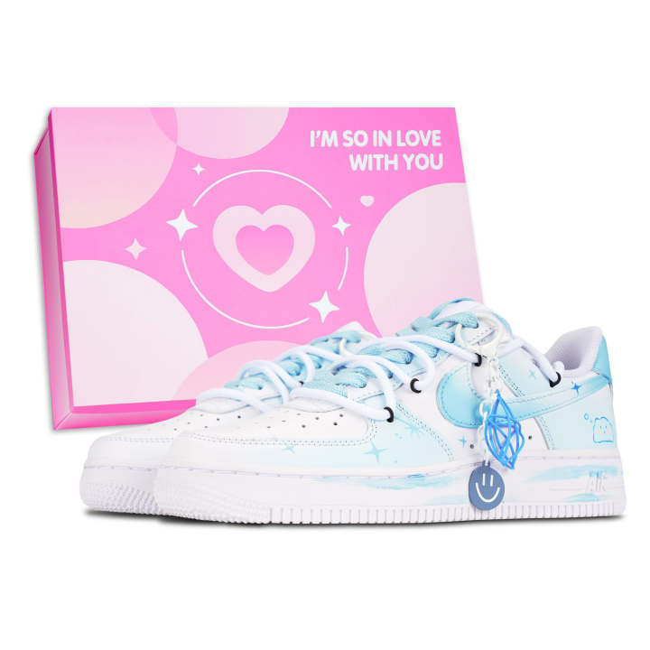Nike Nike Air Force 1 Skateboard Shoes Unisex Low Top White/Blue