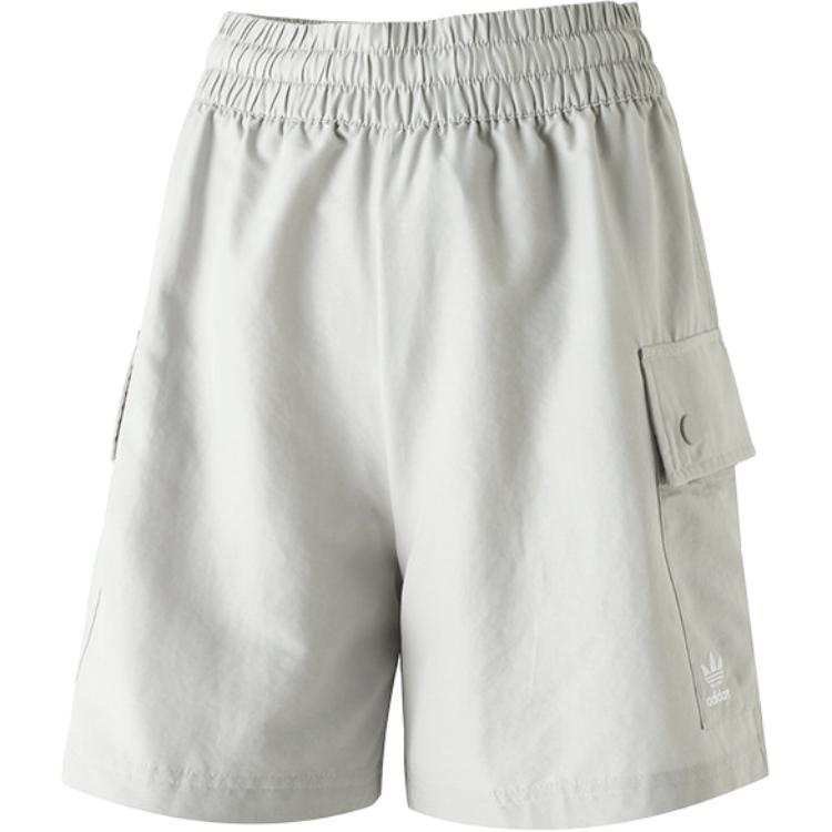 Adidas Adidas Sports Shorts Women's Light Gray/Black Moderate Straight Fit Pants