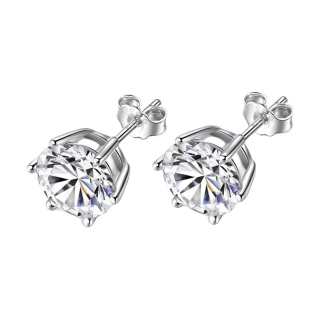 AOSITANTING 925 Sterling Silver Stud Earrings Unisex