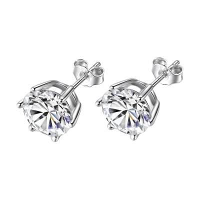 AOSITANTING 925 Sterling Silver Stud Earrings Unisex
