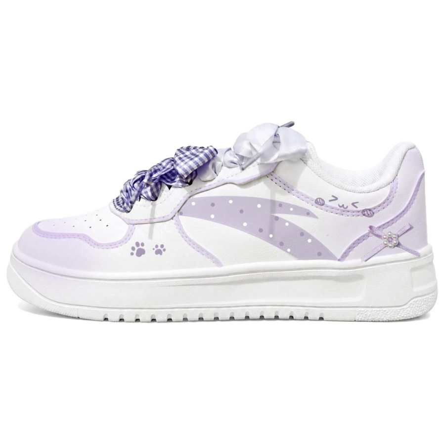 ANTA Easy Skateboard Shoes Women's Low Top Purple