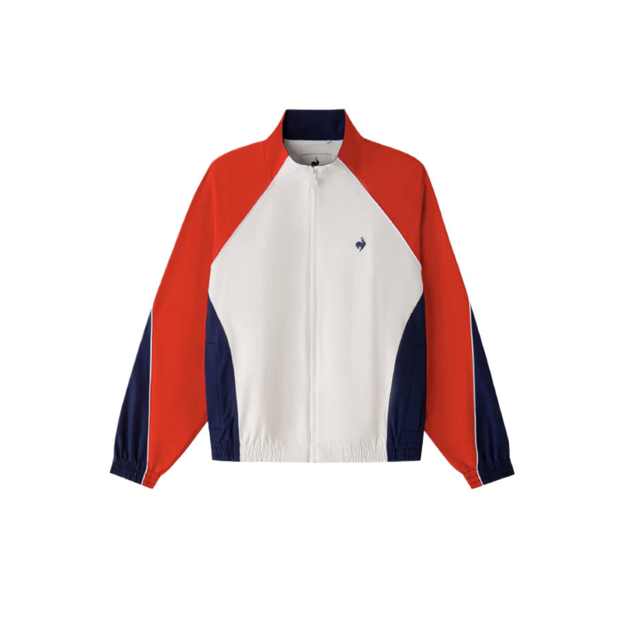 Le Coq Sportif Jackets Women's Ivory White Stand Collar Moderate