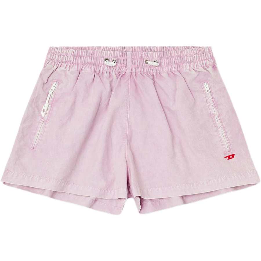 DIESEL Casual Shorts Women's Pink White Straight Fit
