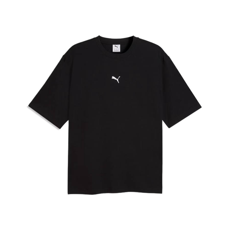 PUMA Graphic T Shirts Men's PUMA Black Crew Neck Moderate