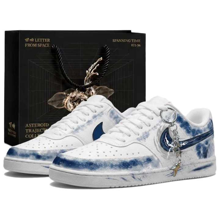 Nike Nike Court Vision 1 Skateboard Shoes Unisex Low Top Blue/White
