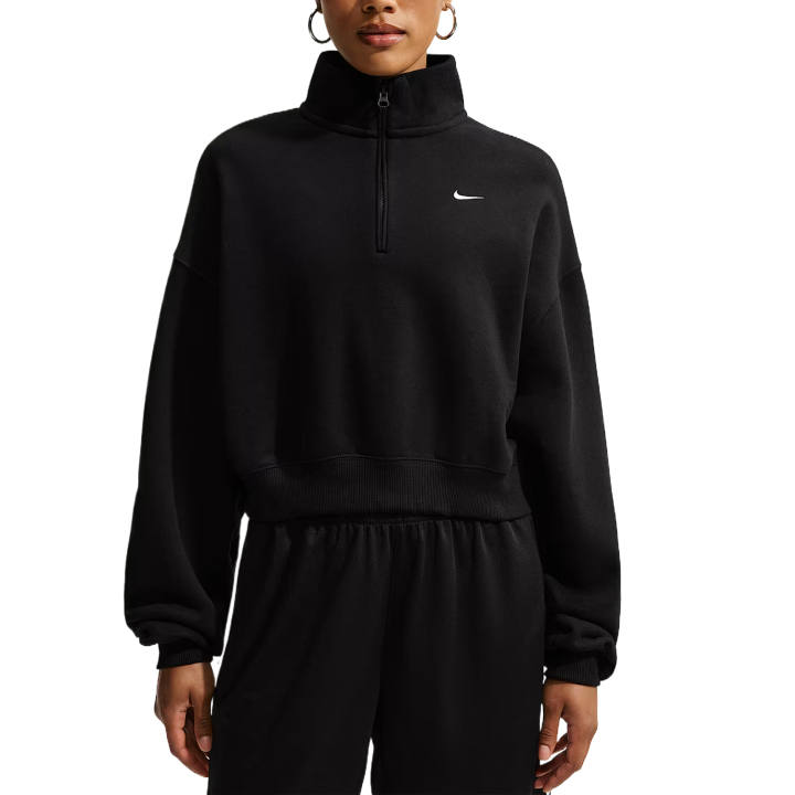 Nike Nike Sweatshirts Women's All Black/Sail White Stand Collar Moderate