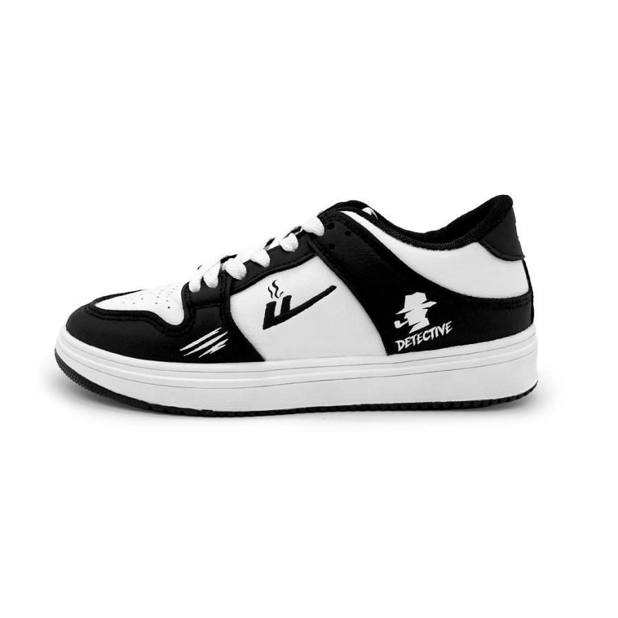 WARRIOR WARRIOR Skateboard Shoes Unisex Low Top Black White Colorway