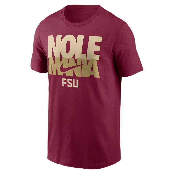 Nike Nike College T Shirts Men's Garnet Crew Neck