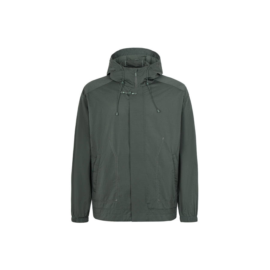 Li-Ning Li Ning X Jackie Chan Kung Fu Collection Jackets Men's Pale Gray Green Hooded Non Detachable Moderate Straight Fit
