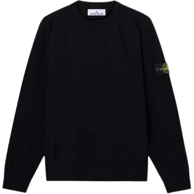 STONE ISLAND Knitwear Men's Black Crew Neck Moderate Straight Fit