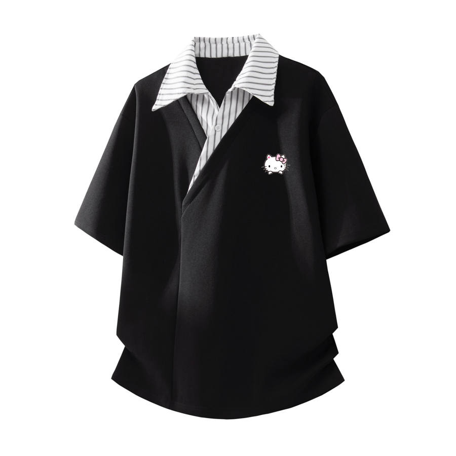 Sanrio Hello Kitty Shirts Women's Polo Collar Moderate