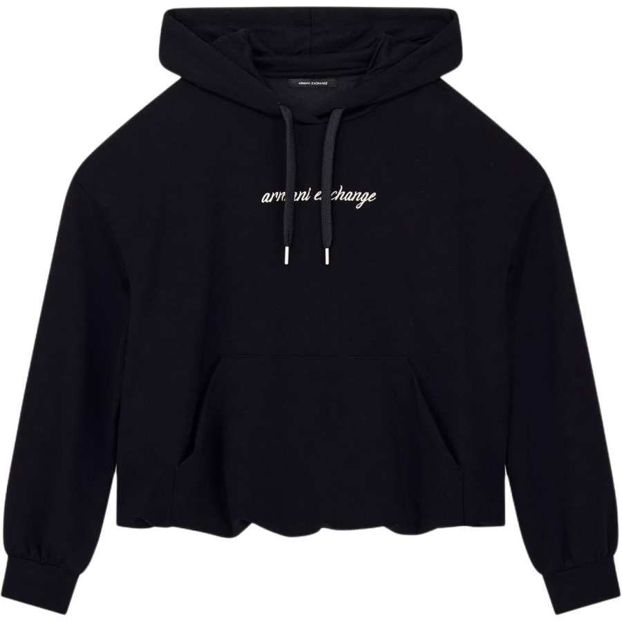 ARMANI EXCHANGE Sweatshirts Women's Black Hooded Non Detachable Moderate Other