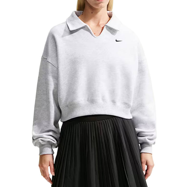 Nike Nike Polo Shirts Women's Birch Heather Gray/Black V Neck Moderate