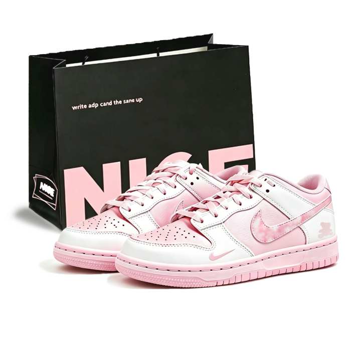 Nike Nike Dunk Skateboard Shoes Women's Low Top Pink/White