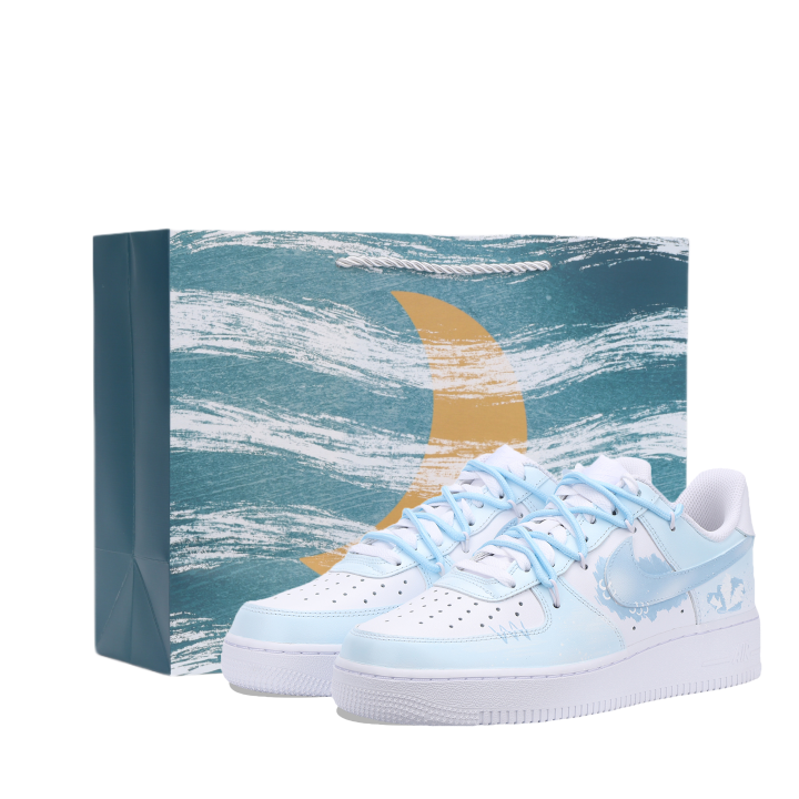 Nike Nike Air Force 1 Skateboard Shoes Unisex Low Top Blue/White