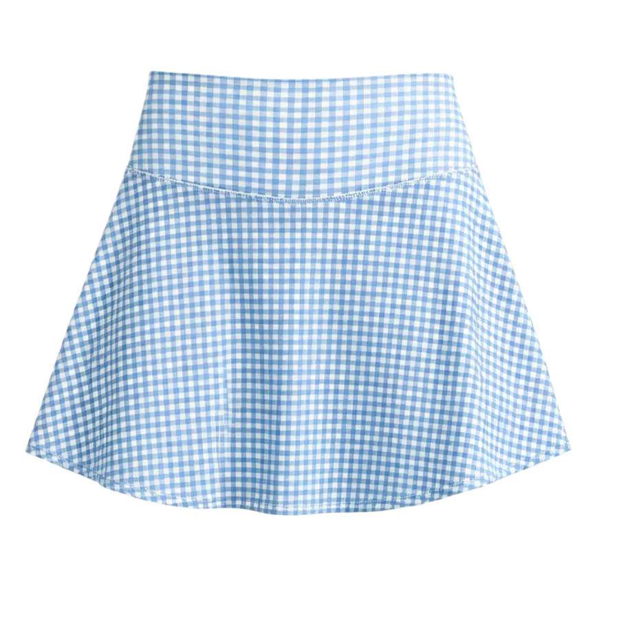 Nike Nike Dri Fit One Yoga Skirts Women's Work Blue/White Moderate Short Skirt