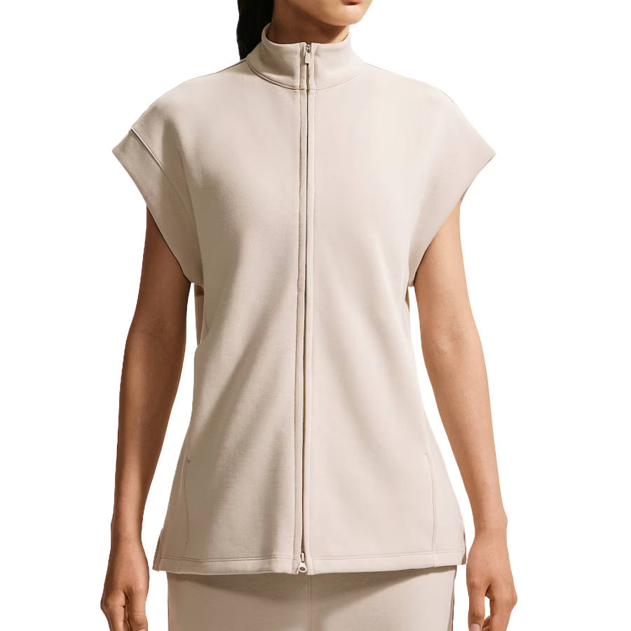 Nike Nike Fitness Clothing Women's Cream II/Preppy Gray Stand Collar Moderate