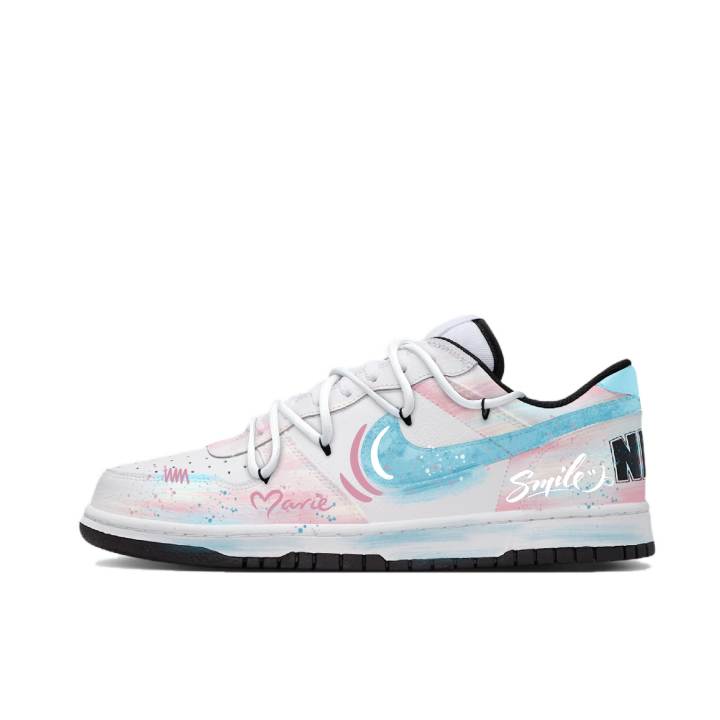 Nike Nike Big Skateboard Shoes Unisex Low Top Blue/Pink/White