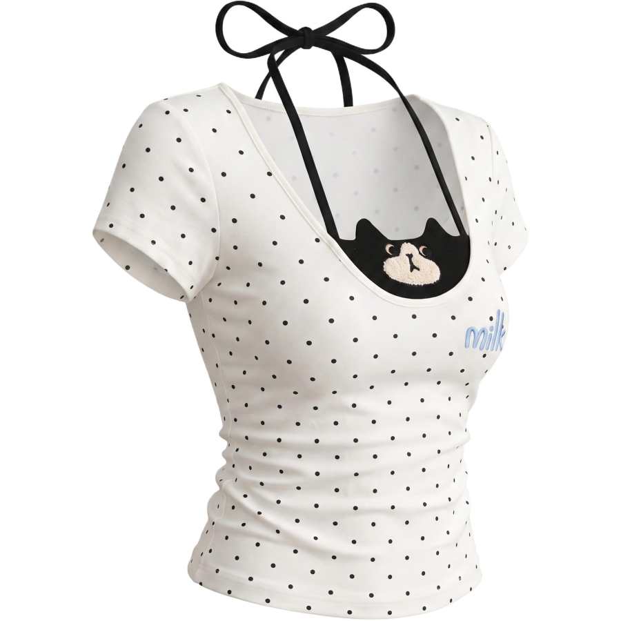 SNBL T Shirts Women's Ecru Cooling Halter Moderate