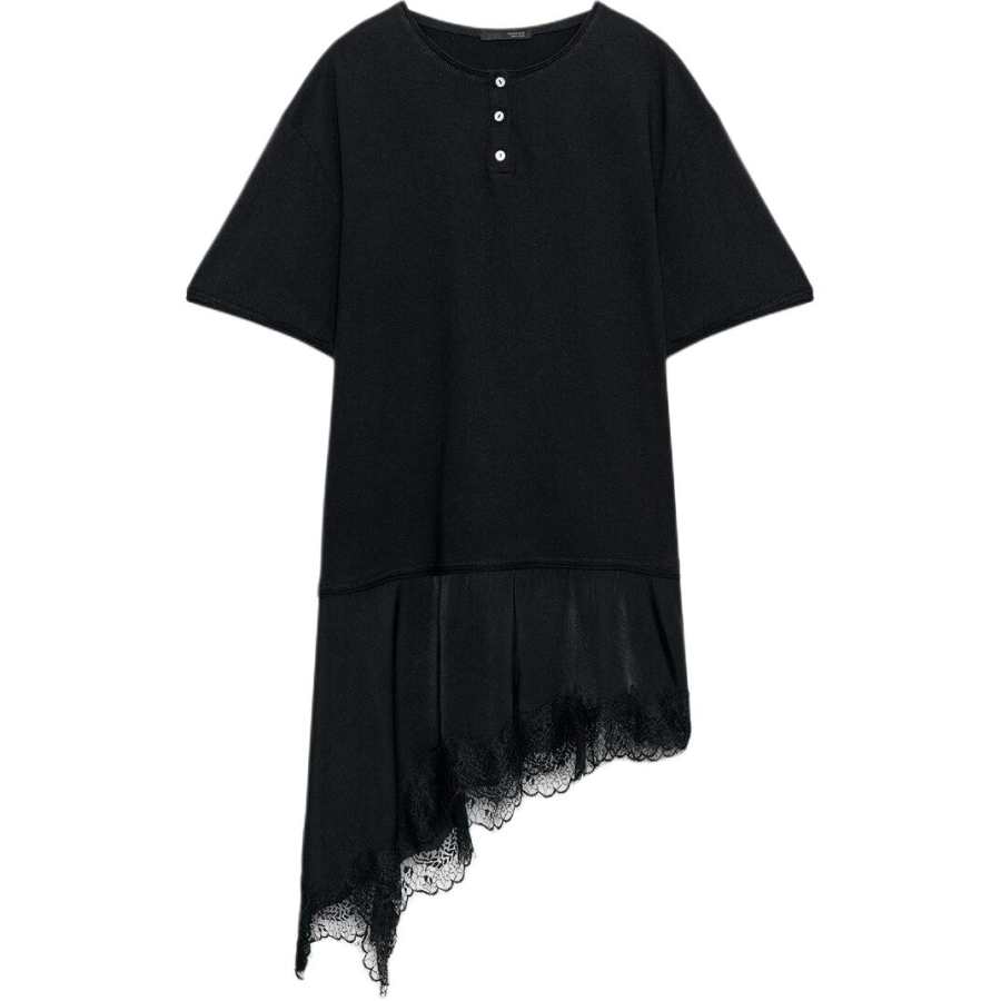 ZARA T Shirts Women's Crew Neck Moderate Straight Fit