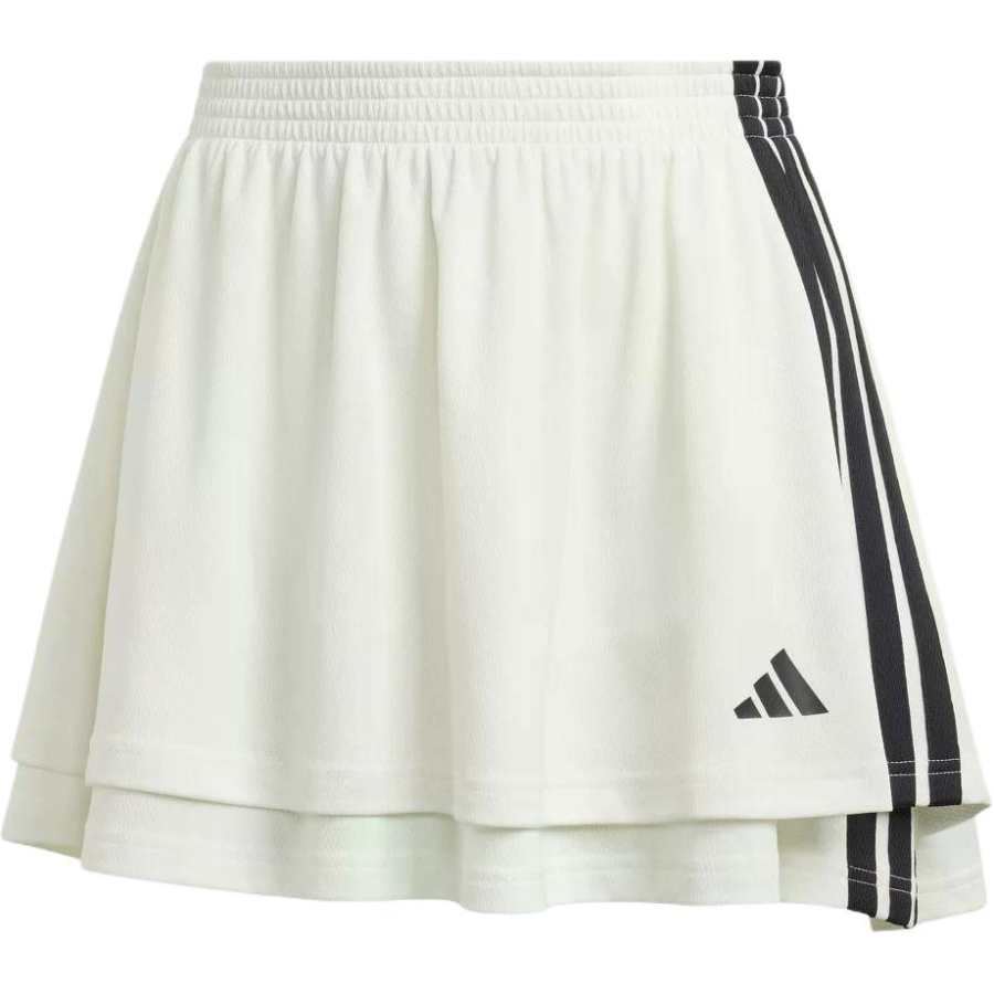 Adidas Adidas Casual Long Skirts Women's Jade White/Black Moderate Long Skirt A Line Skirt