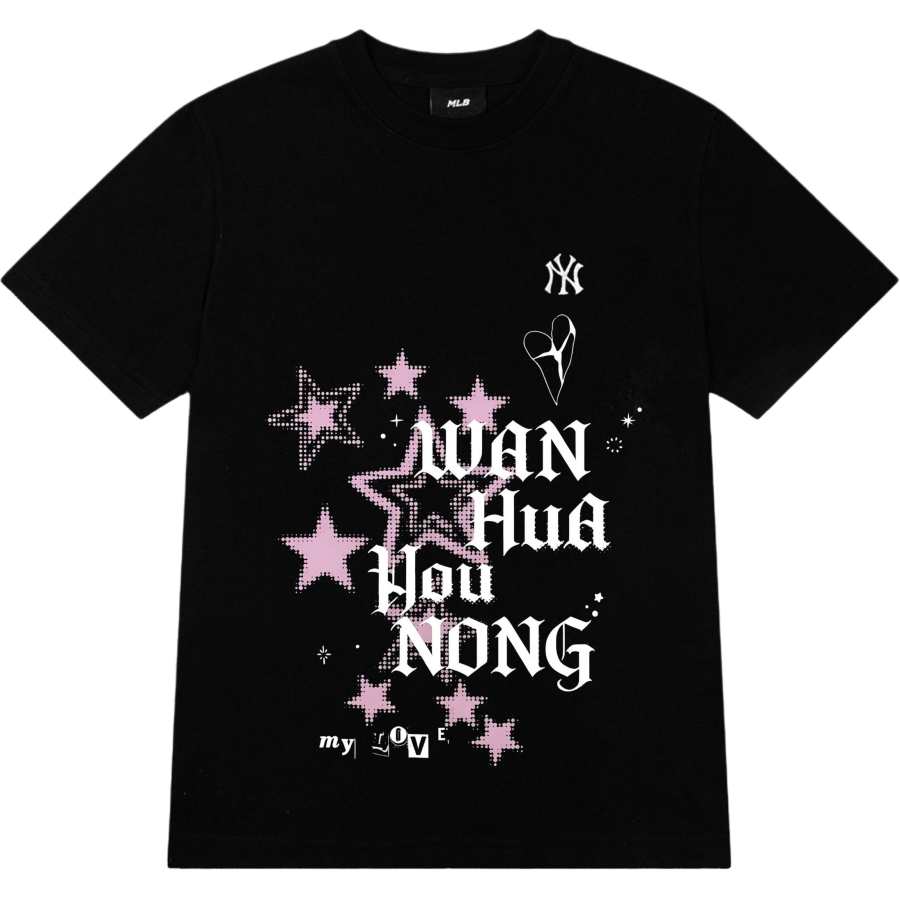 MLB MLB T Shirts Unisex Black Crew Neck Moderate Straight Fit