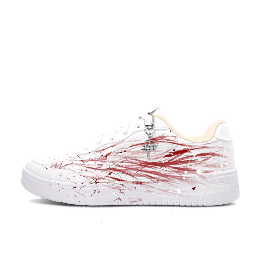 Li-Ning Li Ning Floating Boat Skateboard Shoes Women's Low Top Dark Red