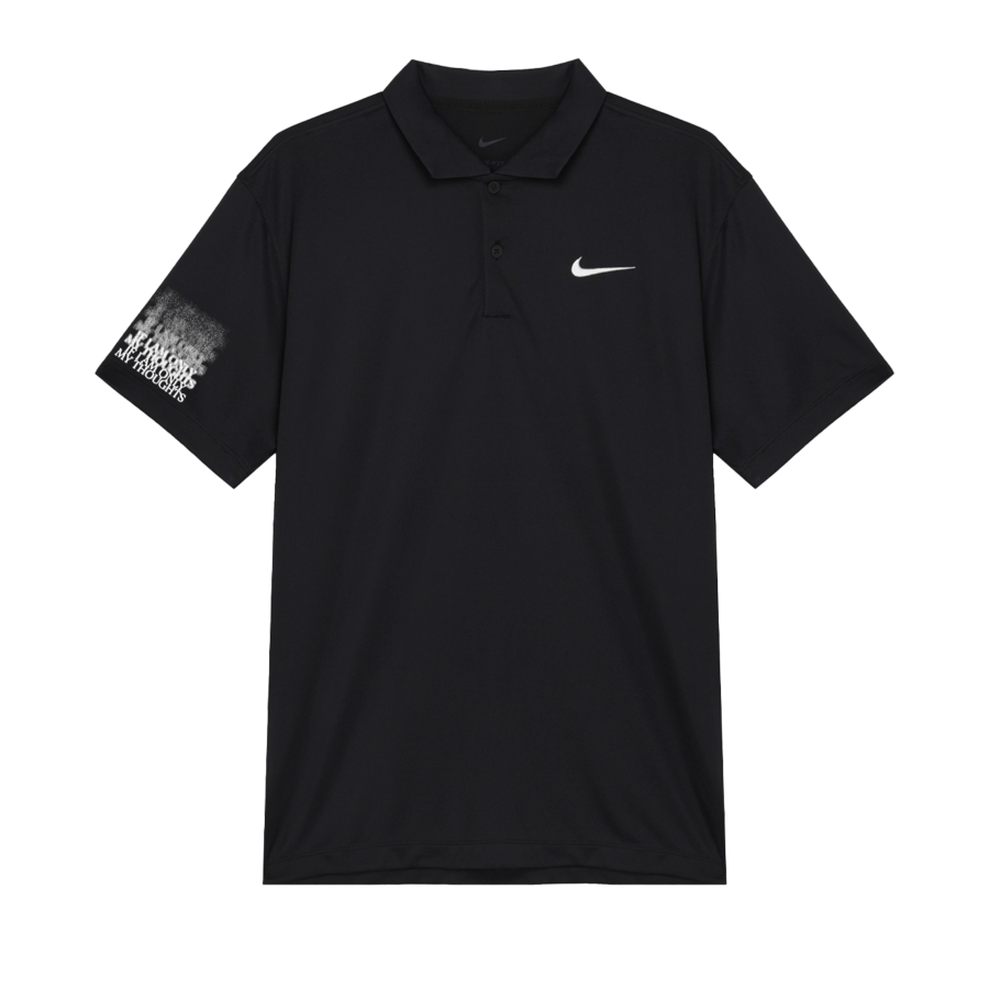 Nike Nike Polo Shirts Unisex Black Polo Collar Moderate Straight Fit