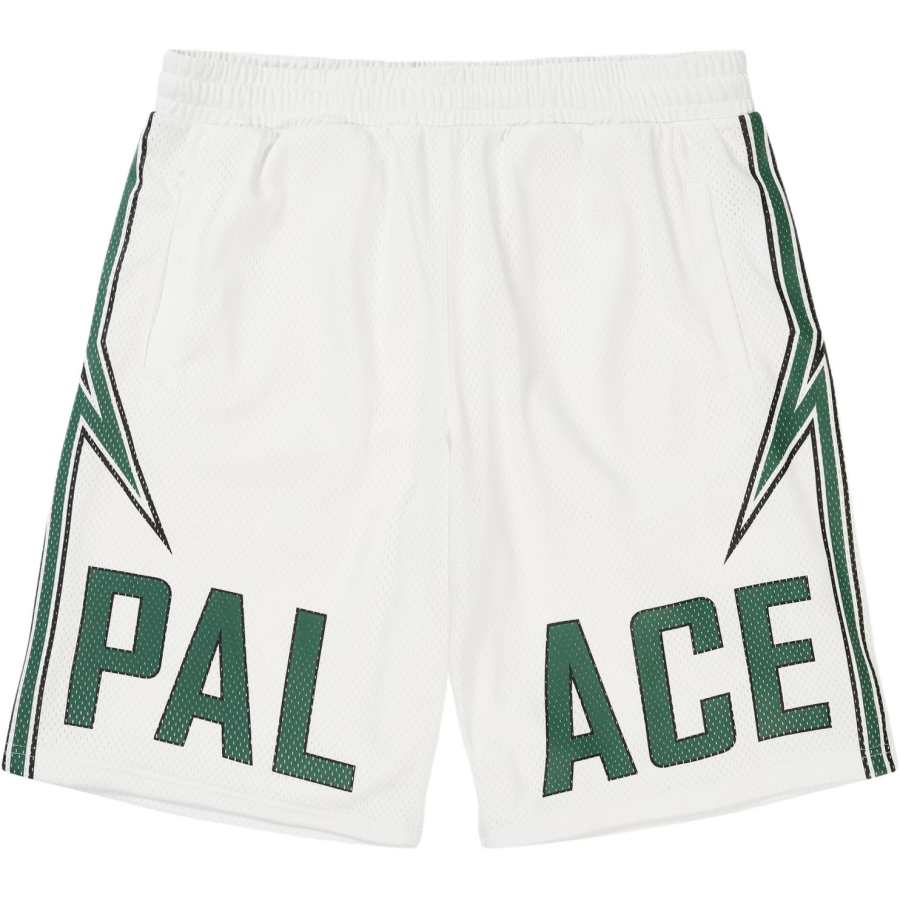 PALACE 2026 SS26 DROP8 LIGHTNING BASKETBALL SHORT WHITE/GREEN Casual Shorts Unisex