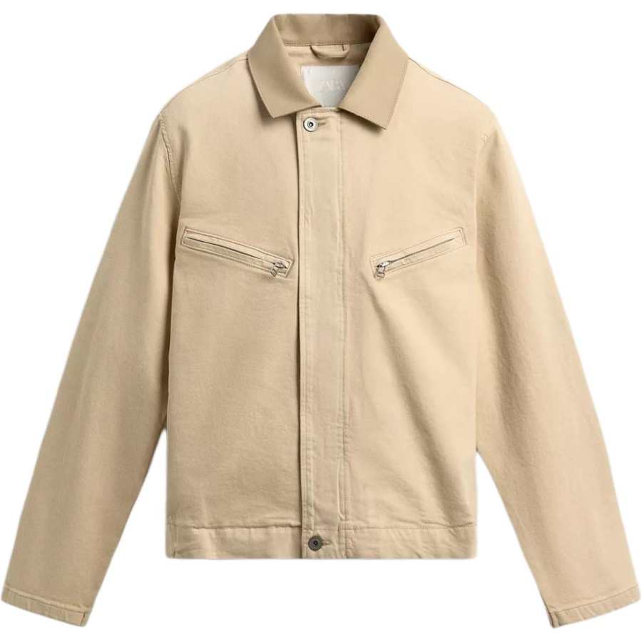 ZARA ZARA Denim Jackets Men's Yellow Moderate