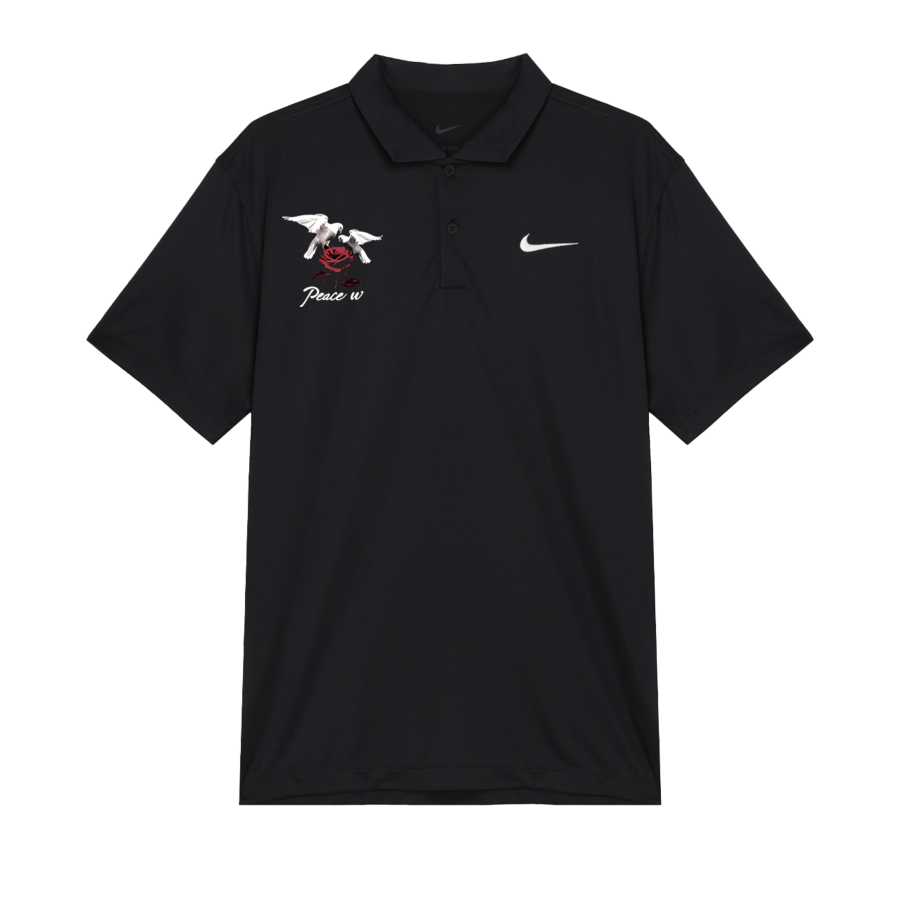 Nike Nike Polo Shirts Unisex Black Polo Collar Moderate Straight Fit