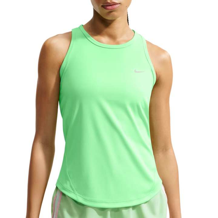 Nike Nike TEMPO Running Tank Tops Women's Iridescent Green Crew Neck Moderate