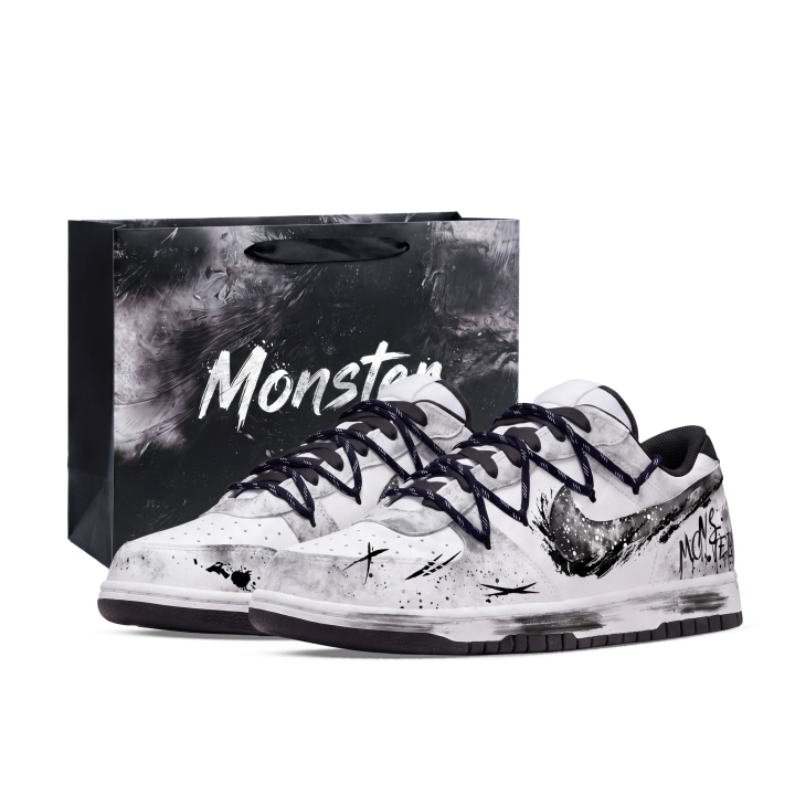Nike Nike Big Skateboard Shoes Unisex Low Top White/Black/Gray