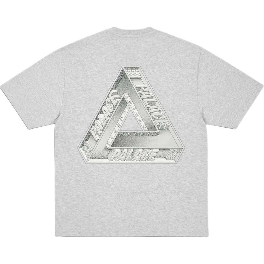 PALACE 2026 SS26 DROP8 TRI GIRDERS T SHIRT GREY MARL T Shirt Unisex