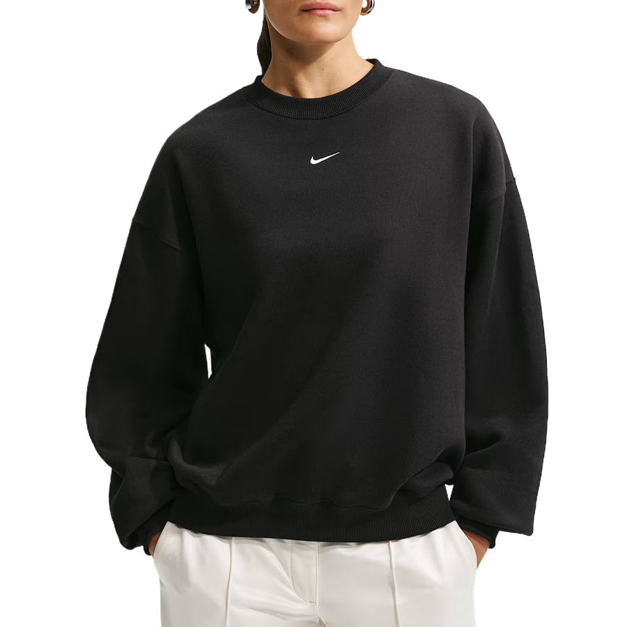 Nike Nike Sweatshirts Women's All Black/Sail White Crew Neck Moderate