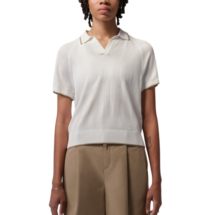Jordan Jordan Sport Golf Clothing Women's Sail White/Khaki/Khaki Lapel Moderate